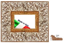 Cornice in legno Bianca e Oro