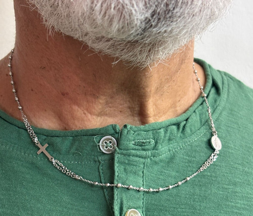Rosario unisex argento - argento, 925