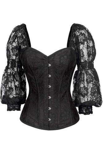 Top corsetto manica lunga