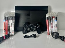 Sony PLAYSTATION 3 12GB Super Sottile Testato Funzionante Buono 10 Gratis Giochi