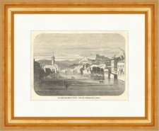 Das Castell San Felice Verona Herbert Italia incisione su legno super prezzo incorniciato 0224