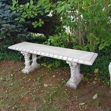 PANCHINA PANCA SEDUTA DA GIARDINO PER ESTERNO CON BASI IN CEMENTO ARREDO 140 CM