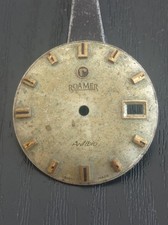 Raro quadrante ROAMER ANFIBIO DATE per antico orologio vintage swiss Made 