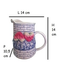 Brocca Vaso Ceramica Blu