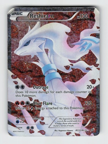 Reshiram rc22 rc25 holo tesori - reshiram, rc22/rc25