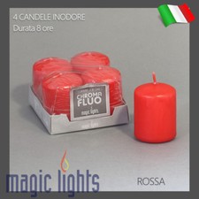 4 CANDELE INODORE ROSSE CERO