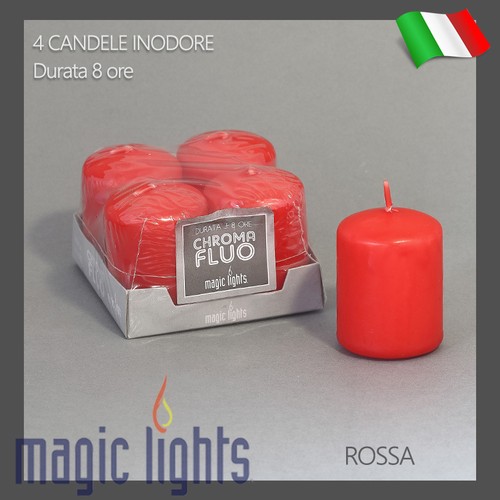 Candele inodore rosse - 4,