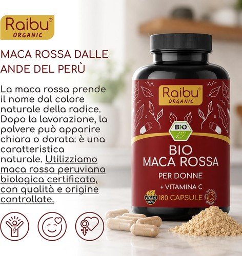Maca rossa peruviana bio con - maca,