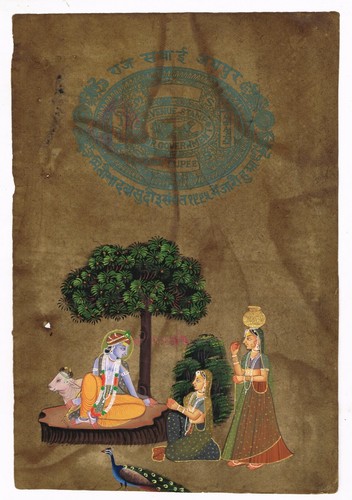Dipinto religioso krishna - dipinto,