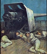 STAMPA 1915 MARINA ARTIGLIERIA