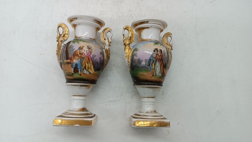 Antica coppia vasi porcellana