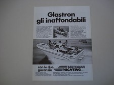 advertising Pubblicità 1985 MOTOMAR YACHTING GLASTRON V 214 AVENTURA DAY