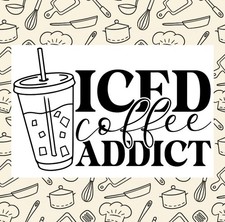 Iced Coffee Addict, Adesivo in