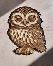 Gufo in legno lavorato e fatto a mano!