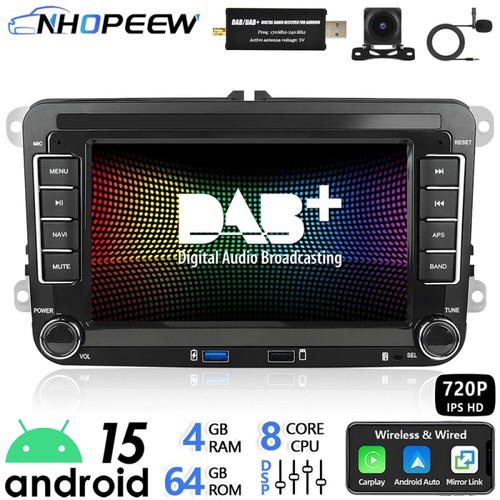 Radio gps dab android15 8core - radio,