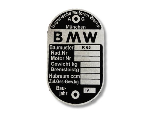 Bmw r65 targa - targa, plate
