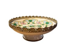 💚 Alzatina Centrotavola Portafrutta Copie De Limoges Porcellana Fine Vintage