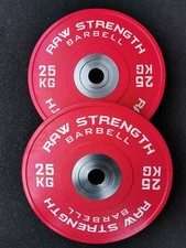 PIASTRE PARAURTI RAW STRONG BARBELL™ PREMIUM COMPETITION COLORE ROSSO 25KG (COPPIA)