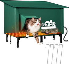 Grande Cuccia Gatto Esterno, Casetta per Gatti Da Esterno Impermeabile Con Cusci