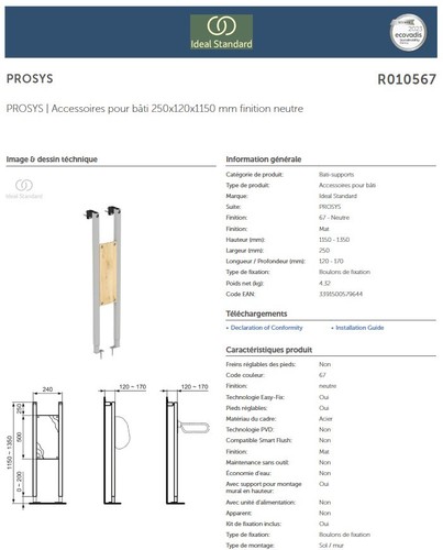 Accessoire renfort cloison