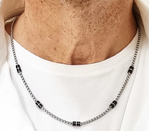 Collana uomo acciaio - in,