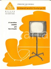 1960 ca MILANO Arredamenti metallici AVI Tavolini per tv *Pieghevole ILLUSTRATO