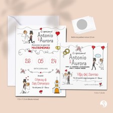 Partecipazioni Matrimonio Gratta e scopri la Data “Wedding Sky”