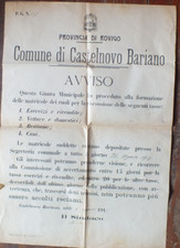 958Z-CASTELNOVO BARIANO FORMAZIONE MATRICOLE DEI RUOLI X RISCOSSIONE TASSE  1917
