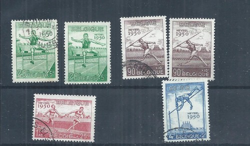Francobolli belgio 1950 - belgio.,