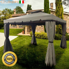 GAZEBO 3X4 GIARDINO IN ALLUMINIO TELO IMPERMEABILE POLIESTERE PU CON AIR VENT