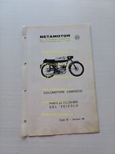 Beta 48 Camoscio 1968 catalogo ricambi TELAIO originale FRAME parts catalogue