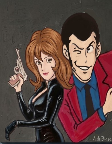 Lupin fujiko quadro - lupin,