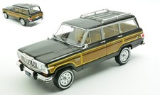 MODELLINO AUTO STATICO MODELLISMO JEEP GRAND WAGONEER 1981 NERO WOOD SCALA 1:24