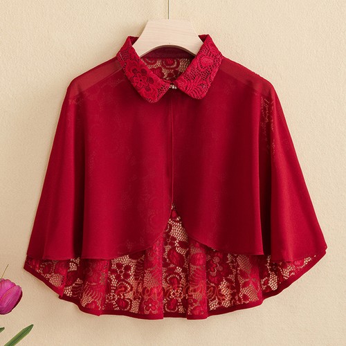 Chiffon donna pizzo scialle - pizzo,