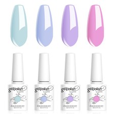 Vishine Smalto Gel Semipermanente, Set di 4 Colori Pastello, Blu Viola (y1E)