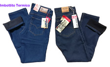 Jeans Termico Invernale Imbottito Elasticizzato  Tg.44/64