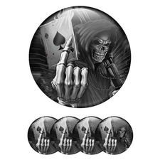 4x Adesivi 3D Cupola Teschio