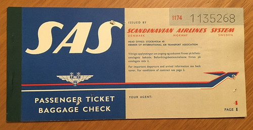 Sas biglietto aereo volo - sas,