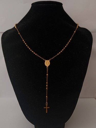 Collana rosario 3mm - collana, dorato