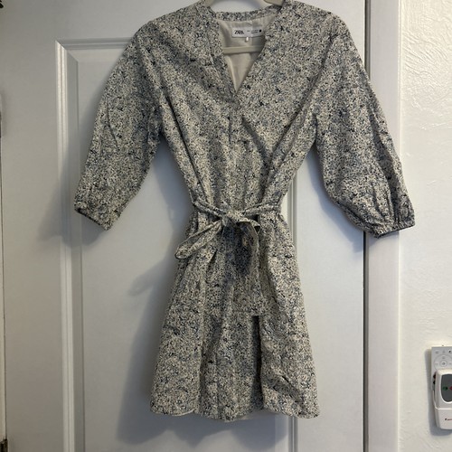Abito midi zara blu bianco - blu,