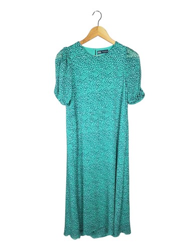 Maxi abito zara verde stampa - maxi,