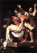 Caravaggio la Deposizione nel sepolcro Stampa su tela efetto dipinto con telaio