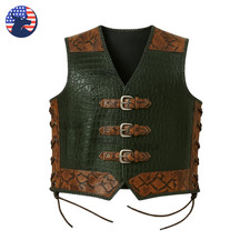 Gilet uomo pelle di serpente