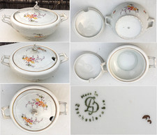 ZUPPIERA IN PORCELLANA VINTAGE CECOSLOVACCA MARCA “GB” ANNI 40/50 ART DECO