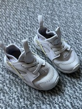 Scarpe da ginnastica Nike Huarache bambino, taglia 5,5, bianche, sneakers, piatte