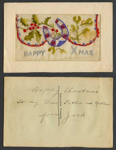 Ww1 silk embroidered - silk,