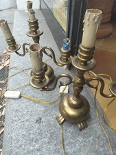 Coppia Candelieri In Bronzo