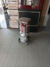 sgabello in acciaio grigio con seduta zebrata. stile Urban / Industrial 