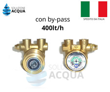 POMPA A PALETTE FLUID O TECH IN OTTONE PER OSMOSI INVERSA  400LT/H + by-pass