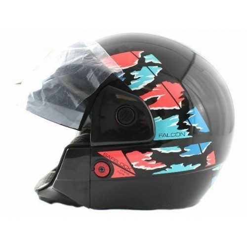 Casco jet mds falcom sky - sky, epoca